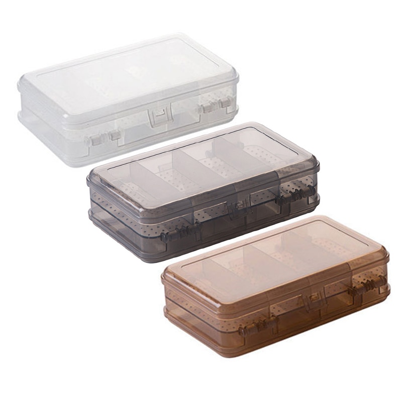 1PC Double-layer Square Plastic Storage Box Case 10-compartment Jewelry Storage Box With Lid For Jewelry Beads Earring Organizer
