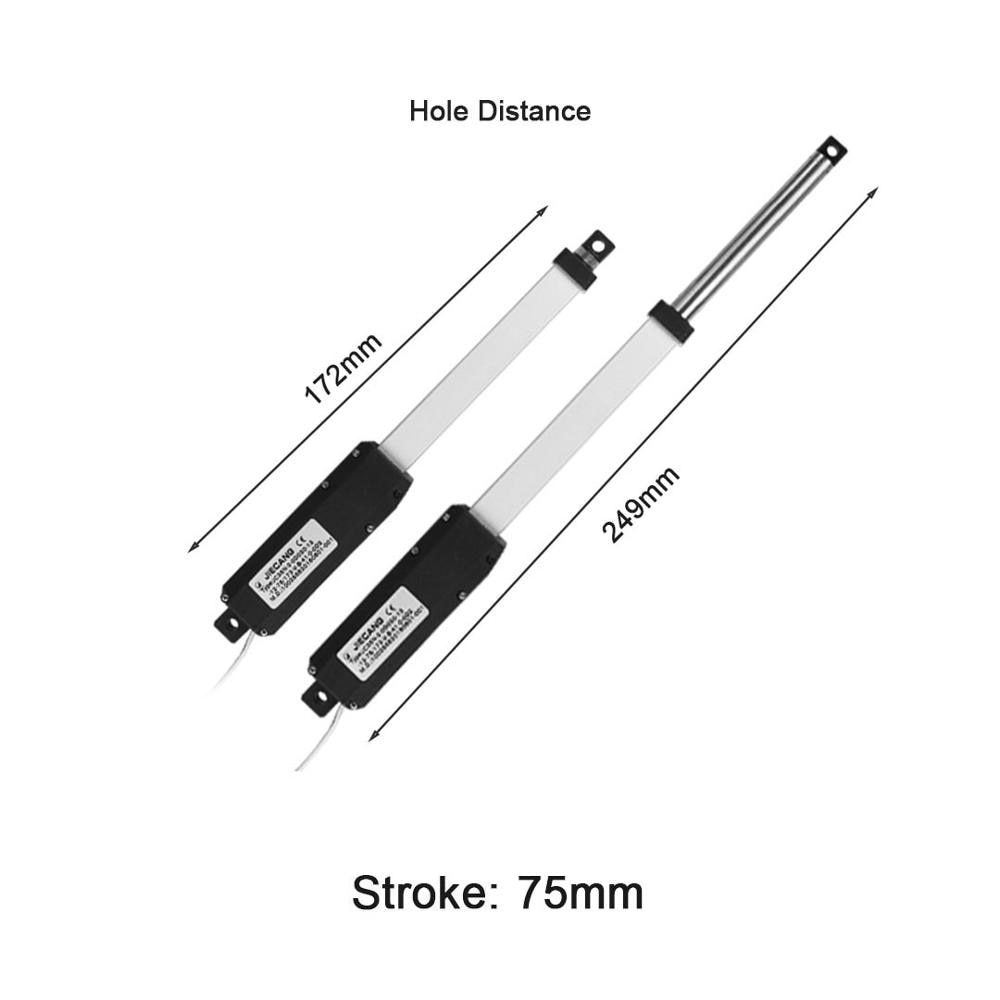 Moteur linéaire électrique 12V avec télécommande et support, Mini agitateur linéaire, 20n, 15 mm/s, petite tige de poussée en alliage d'aluminium