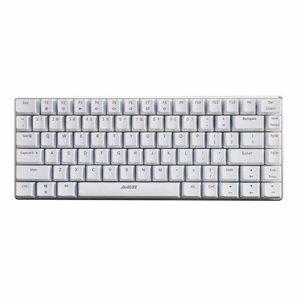 Ajazz AK33 82 touches clavier mécanique USB filaire LED rétro-éclairage clavier de jeu ergonomique pour ordinateur: Bleu