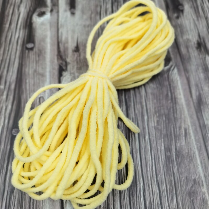 Banda elástica de colores para Costura de mascarillas, cordón elástico de Goma de 3mm, accesorios para manualidades: yellow / 50m