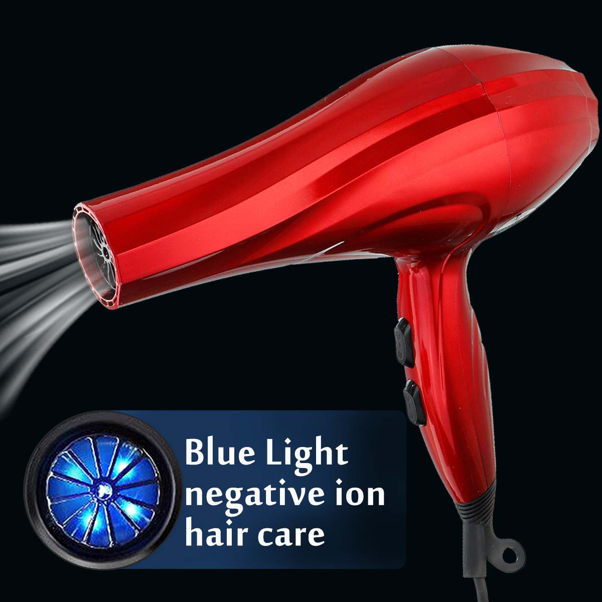220V 3000W Electric Hair Blow Dryer Blower Diffuser Salon Styling+Nozzles High Power Hair Blow Dryer for Home Hotel