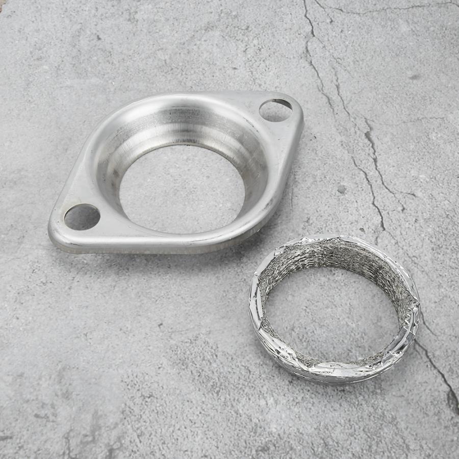 2.5in Kollektor Flansch Krapfen Dichtung Auspuff Header Bausatz Praktische Zubehör Aluminium Legierung + Kohlenstoff Auspuff Kollektor Flansch Neue