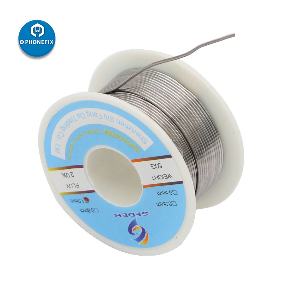 50g 0.3/0.5/0.8/1 63/37 flux 2.0% 45ft tin lood tin draad gesmolten hars kern soldeer soldeerdraad rol no-clean voor lasreparatie