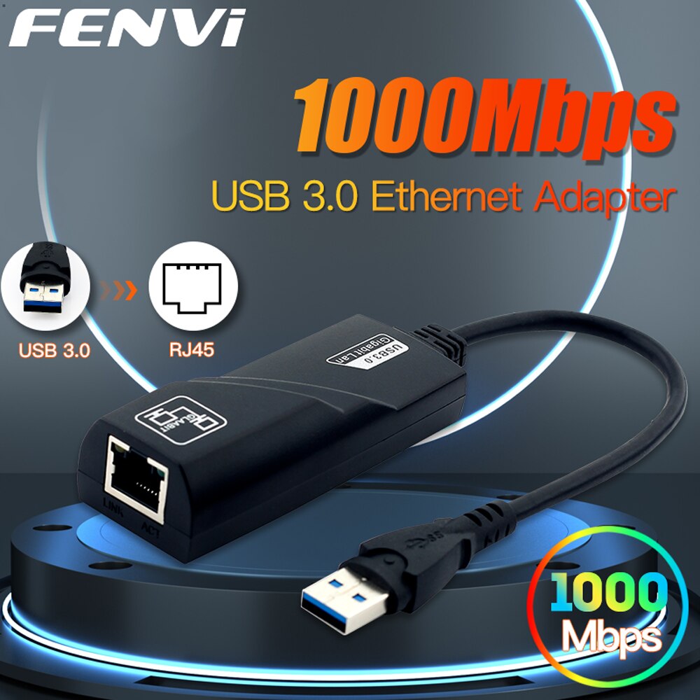 Fenvi 1000 MBit/s USB 3,0 bis RJ45 Netzwerk adapter RTL8153 LAN Ethernet Adapter 100 MBit/s Netzwerk karte für MacBook Laptop Win10/11