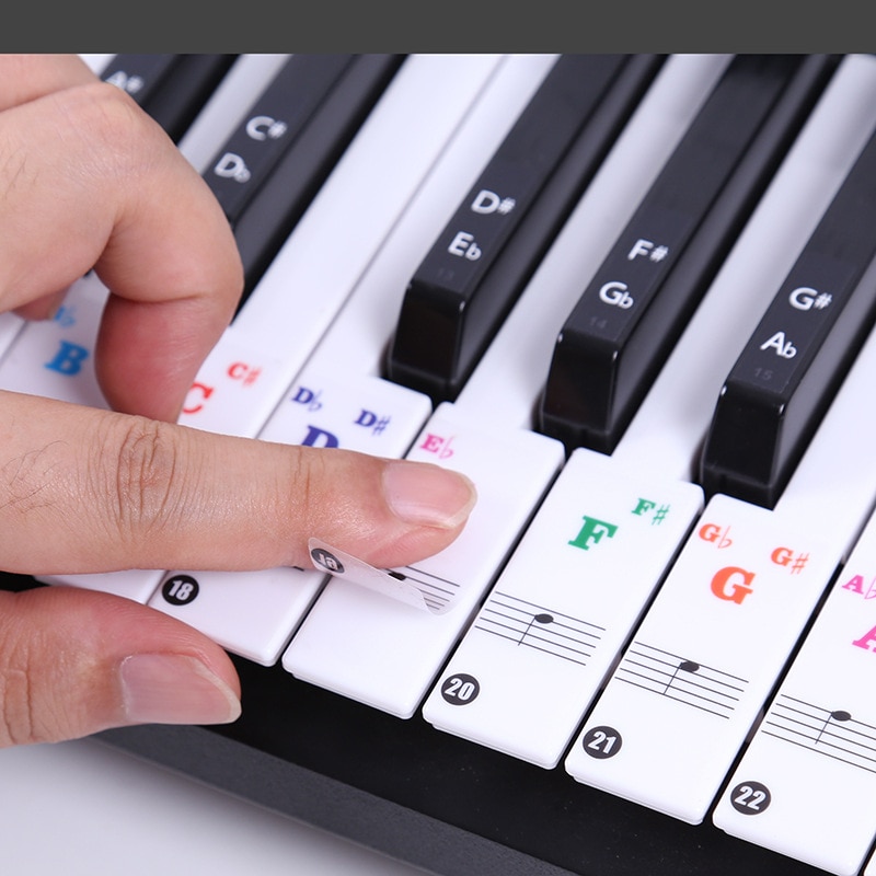 Transparent Music Decals Notes Piano Keyboard Stickers Notation 88 Keys 61 Keys 54 Keys Piano Score Stickers Symbols