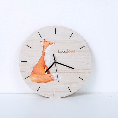 Modern Unicorn Wall Clock Sticker Mute Digital 3D Wall Clock Living Room Children'S Room Cartoon Decoration: 8
