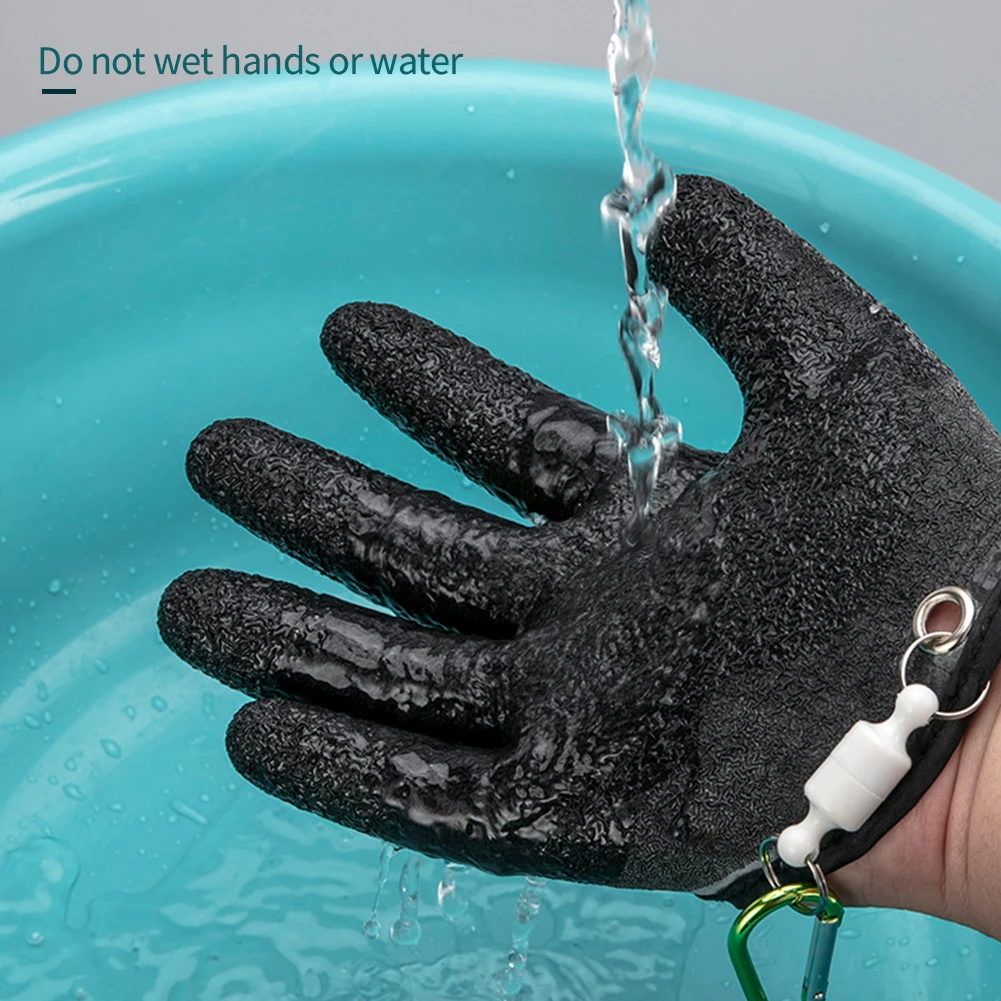 Vissershandschoenen Volledige vinger Antislip Duurzaam Werk Snijbestendige handschoen Vissersbescherming Hand Visgrijper Latexhandschoenen Links/Rechts