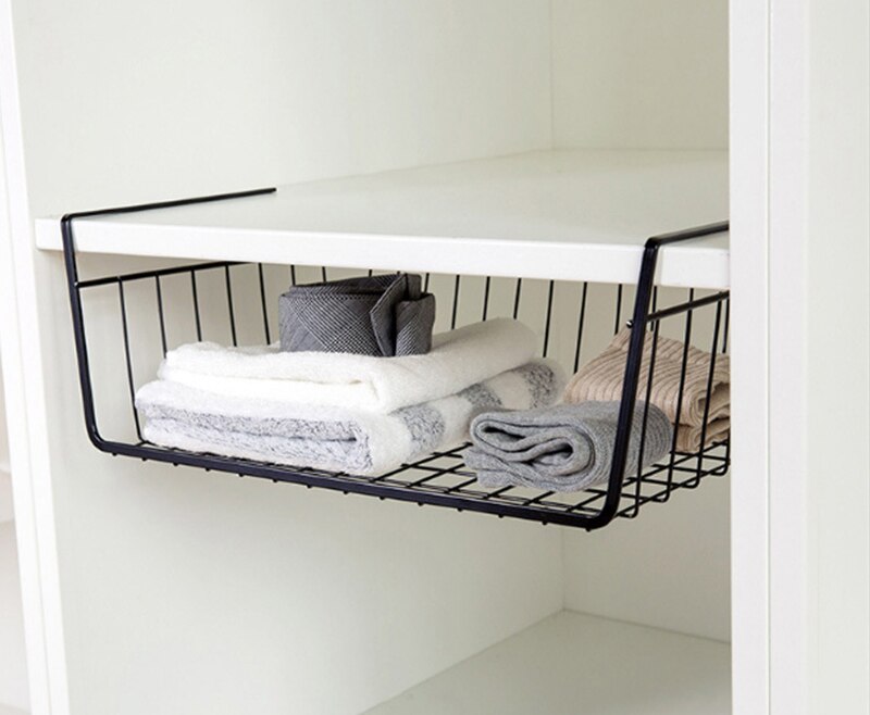 Pendaison sous placard etagere de rangement fer panier maille support cuisine bloc a découper Rack planche a découper porte-serviettes porte d'armoire