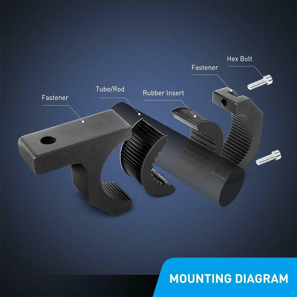 A pair of 25mm-45mm Bar Tube Clamp Sturdy LED Light Mounting Bracket horizontal rod pipe clamps for ATV UTV and Trucks