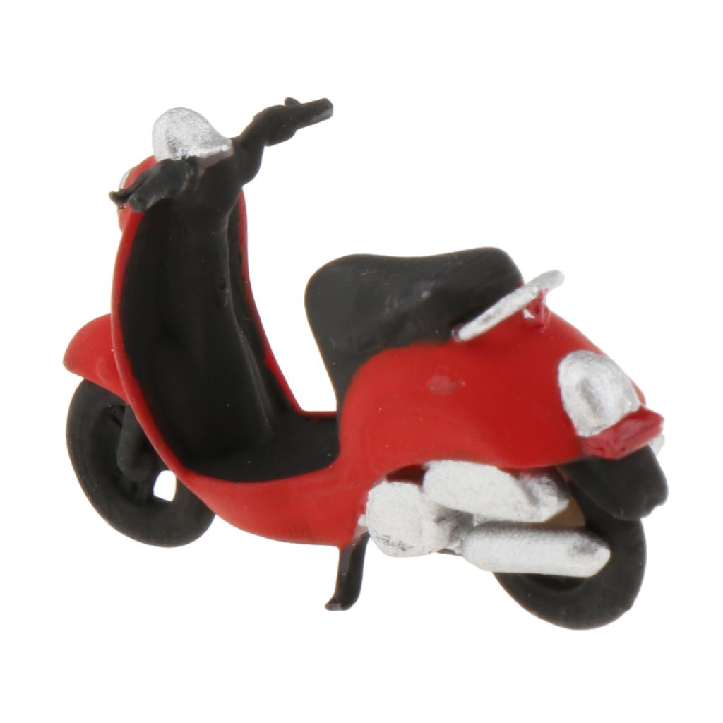 1/64 modell mini skoter gatubyggnad järnvägsväg scenario grupp inredning: Röd