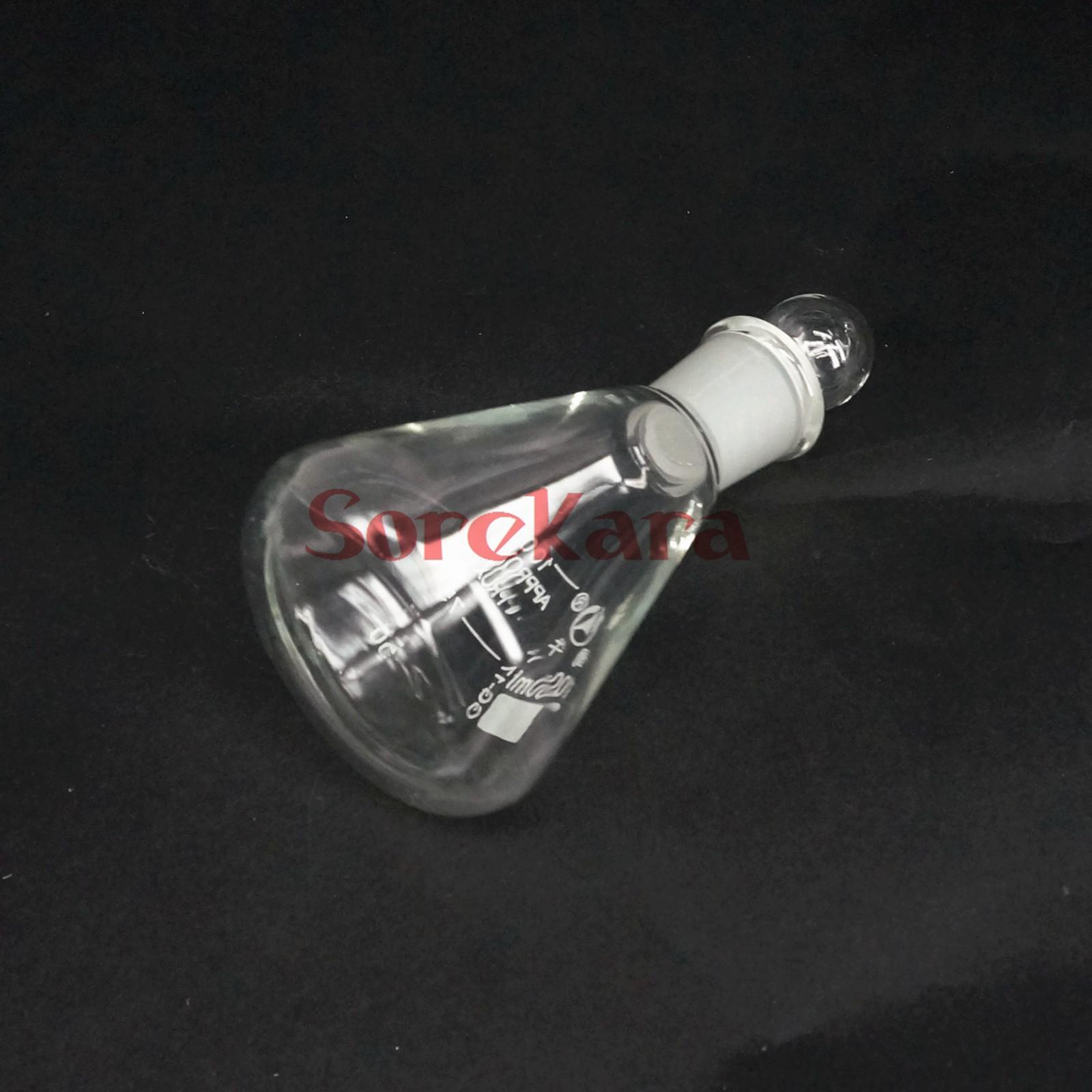 100ml Borosilicate Glass Conical Erlenmeyer Flask with Stopper For Chemistry Laboratory