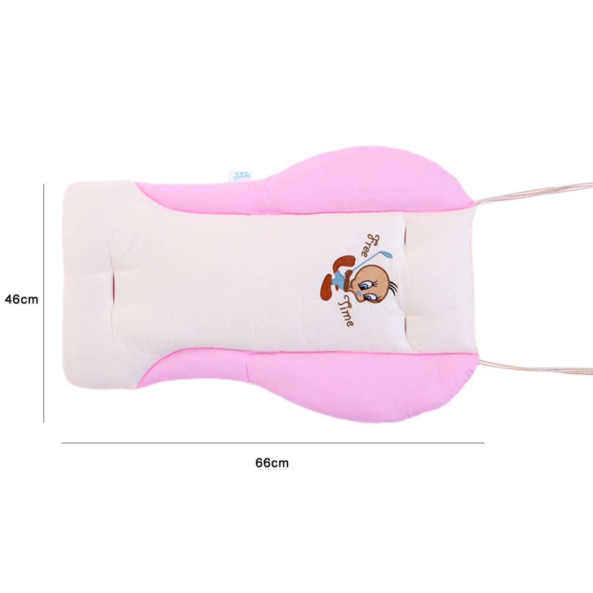 Cochecitos de dibujos animados para bebé, almohadilla, carrito bordado transpirable, algodón, cómoda, cojín Reversible para silla