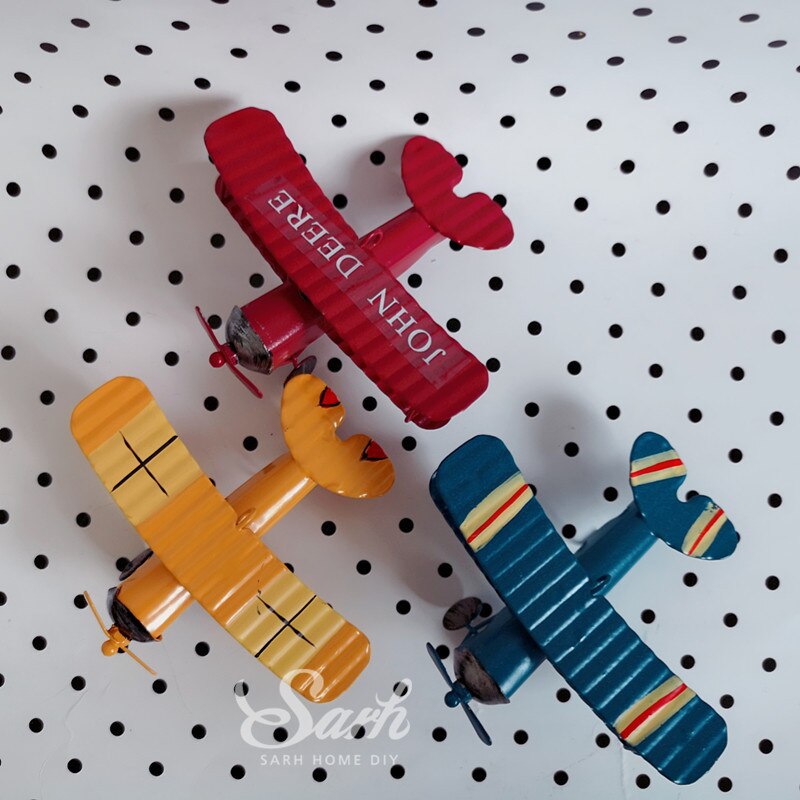 Décorations de gâteau d'avion rétro rouge bleu jaune, décorations de fête d'anniversaire pour pâtisserie, mignons