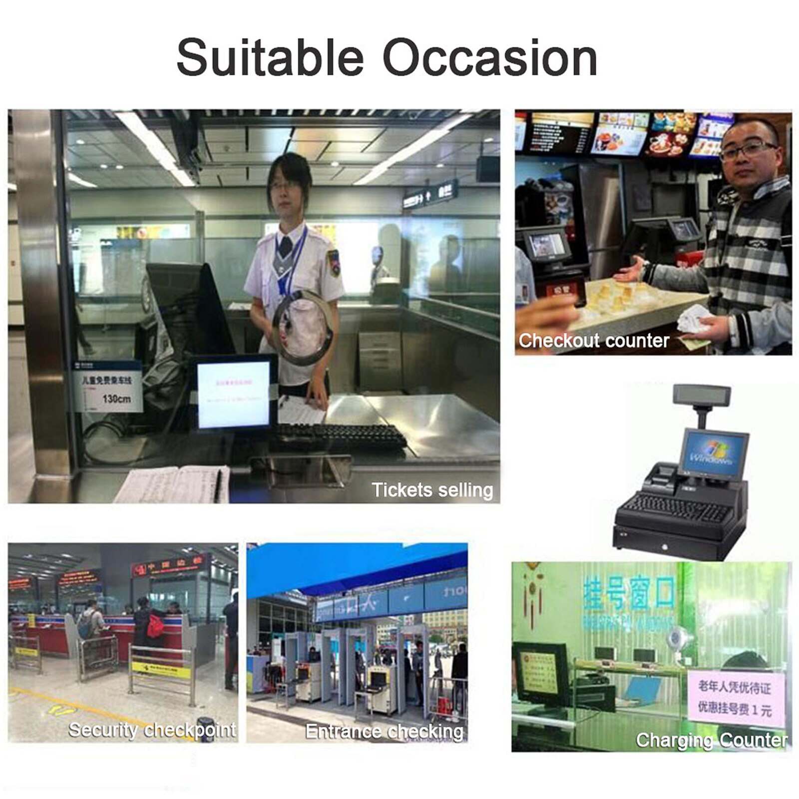 S701 7 inch TFT LCD Monitor Screen 16:9 1024 * 600 BNC AV Video Audio for PC Security VCD DVD EU Plug