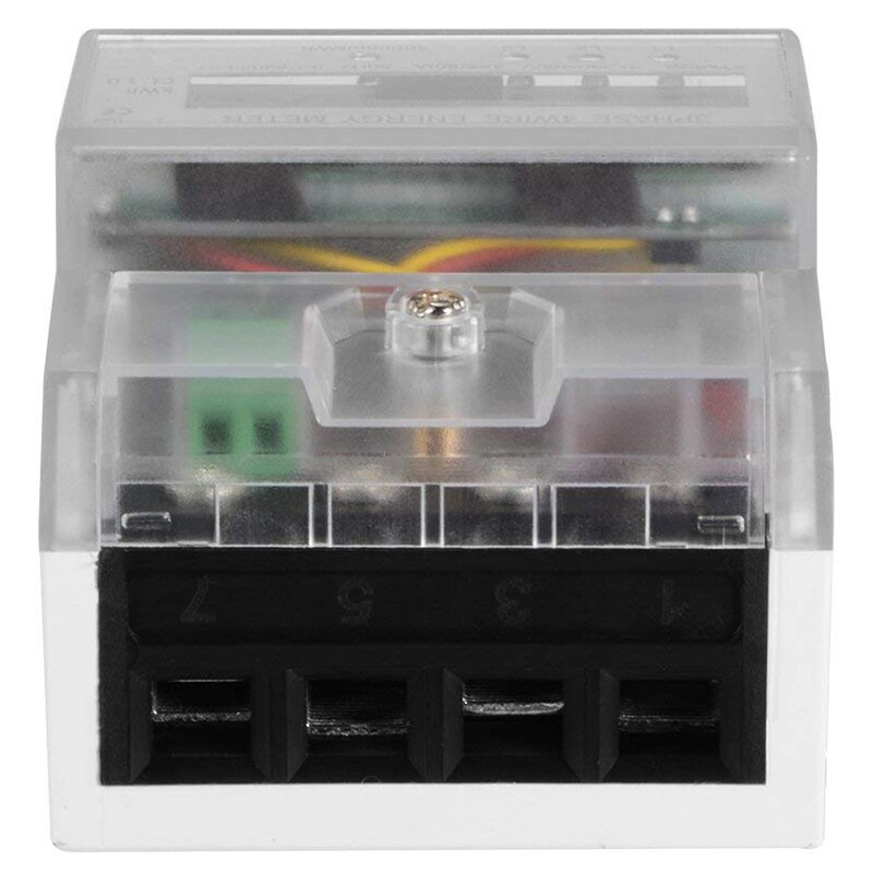 Digital Lcd 50Hz 5(80)A 3X230V/400V Energy Meter 3-Phase 4-Wire Din Rail Electricity Power Accurate: Default Title