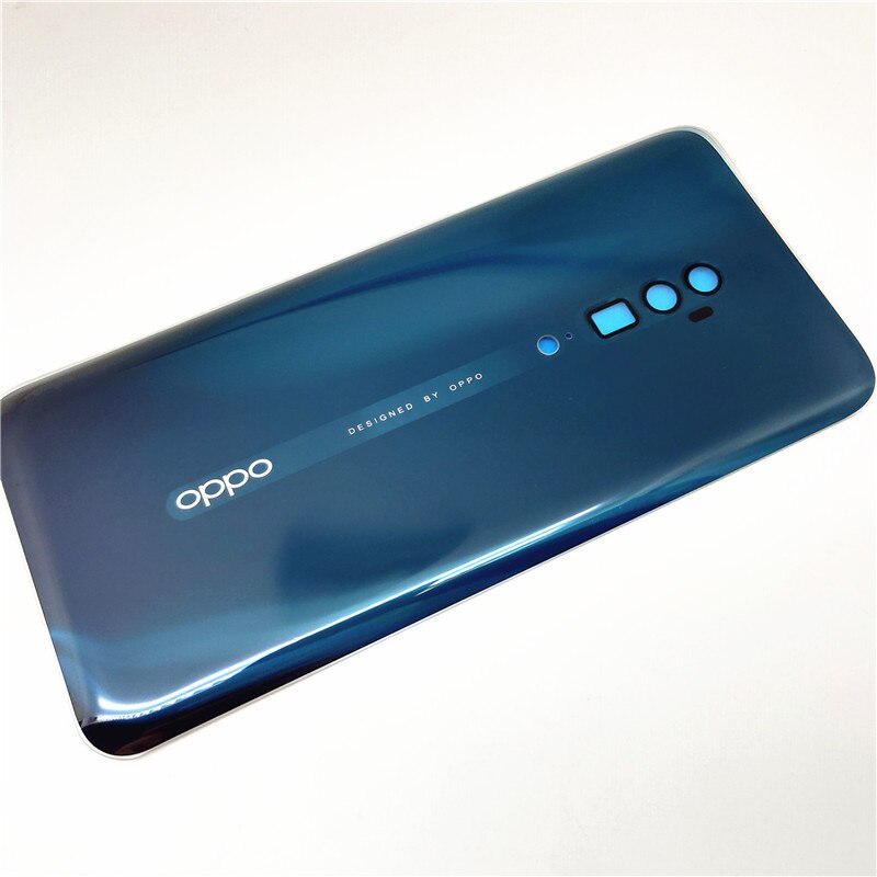 Batterij Back Cover Voor Oppo Reno 10X Zoom Batterij Cover Rear Behuizing Deur Glazen Case Vervangende Onderdelen + Sticker