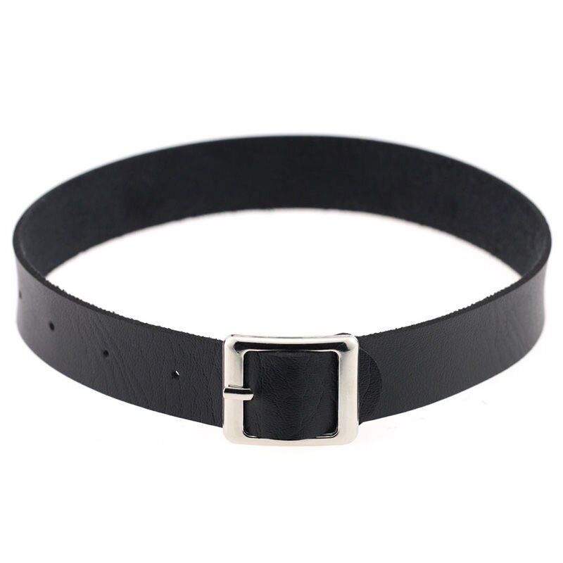 Punk Rock collana in pelle PU gotica cuore tondo Spike rivetto colletto con borchie girocollo collana a catena regalo fatto a mano gioielli per il corpo: 19