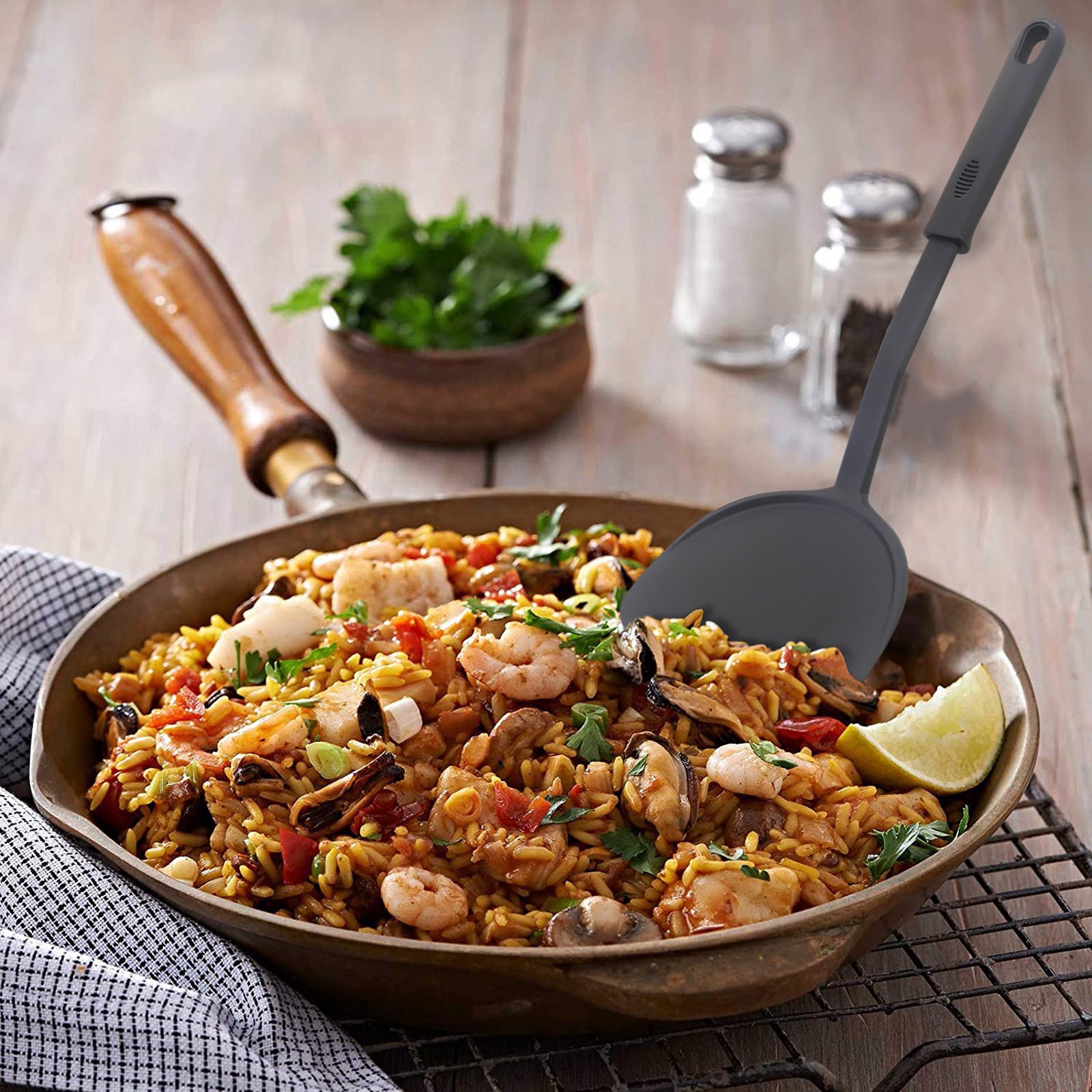 Nylon Colander Spatula Spoon Strainer Drainer Water Leak Spatula Nonstick Cooking Shovel Heat Resist Spatulas Kitchen Tools