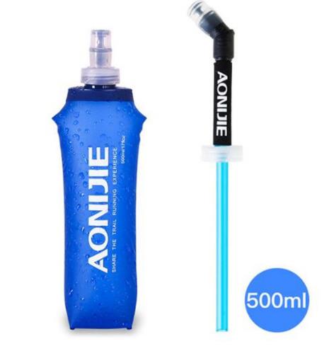 AONIJIE 170ml 200ml 250ml 350ml 500ml 600ml Running Sport Bicycle Soft Water Bottle Folding TPU Soft Flask Water bag