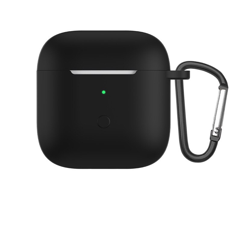 Silikon bloothooth øretelefondeksel til xiaomi redmi knopper 3 etui beskyttende skall til redmi knopper 3 hodetelefon чехол med krok: Svart