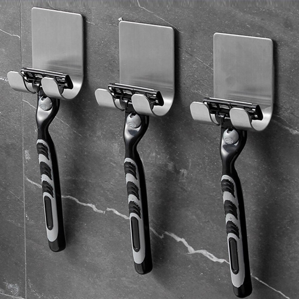Roestvrij Staal Scheermes Houder Keuken Badkamer Muur Lijm Opslag Haak Deur Haken Hanger Scheermes Rack Thuis Organisator