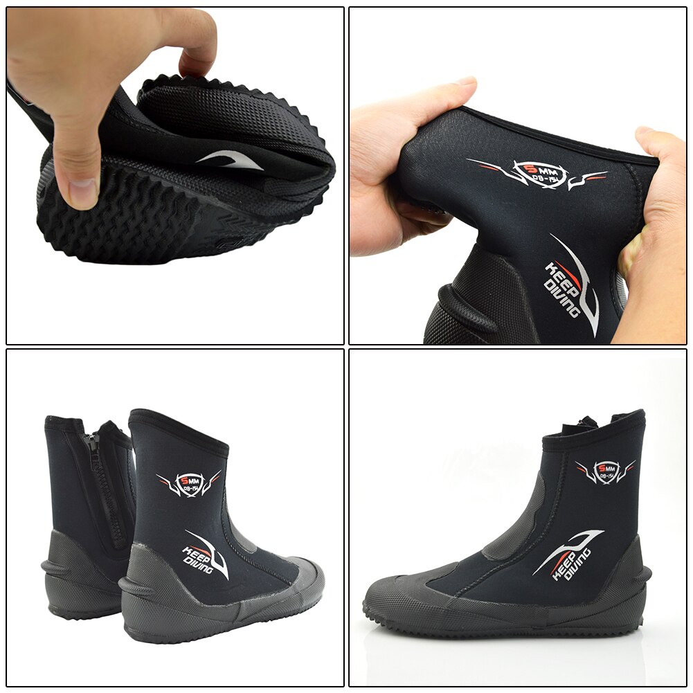 Stivali da sub universali in neoprene da 5MM sport acquatici termici a vita alta Cuba Snorkeling rafting uomo donna pinne da nuoto scarpe