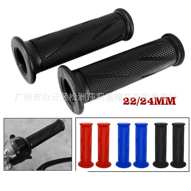 1 Pair 7/8'' Anti-Slip Motorcycle grips hand Moto Handlebar Bar Grips Bicycle Rubber Mountain Cycle Handle Handlebar Bar Grips