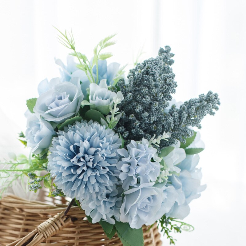 1 bunch Artificial flowers Ball chrysanthemum lavender roses for Home decoration Wedding Diy Holding flowers Indoor furnishings: 3