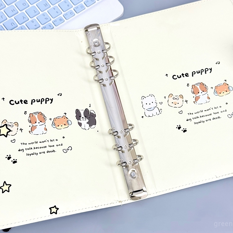 Album Photo en cuir PU, couverture de petit chien mignon, livre de rangement de photos Fangirl Star, livre de Collection d'album de reliure de carte idole de 3 pouces