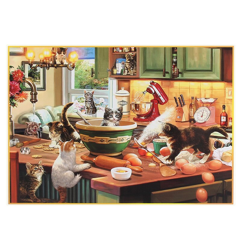 Kitten Kitchen Capers Puzzle 1000 Pieces Jigsaw Puzzle for Adults Kids