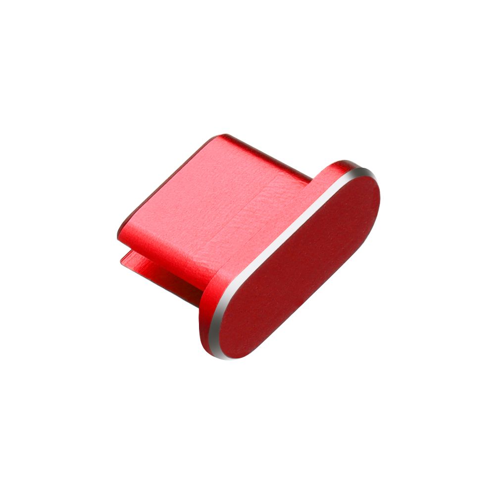 1Pc Metal Anti Dust Charger Dock Plug Micro/Type C/IOS Charging Port Stopper Cap Cover For iPhone 13 Pro Max Samsung Galaxy S22: red for Type-C