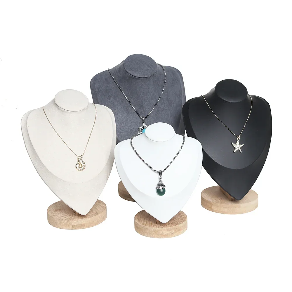 Bamboe Ketting Display Stand Hanger Display Sieraden Houder Sieraden Mannequin Buste Ketting Etalage Sieraden Display
