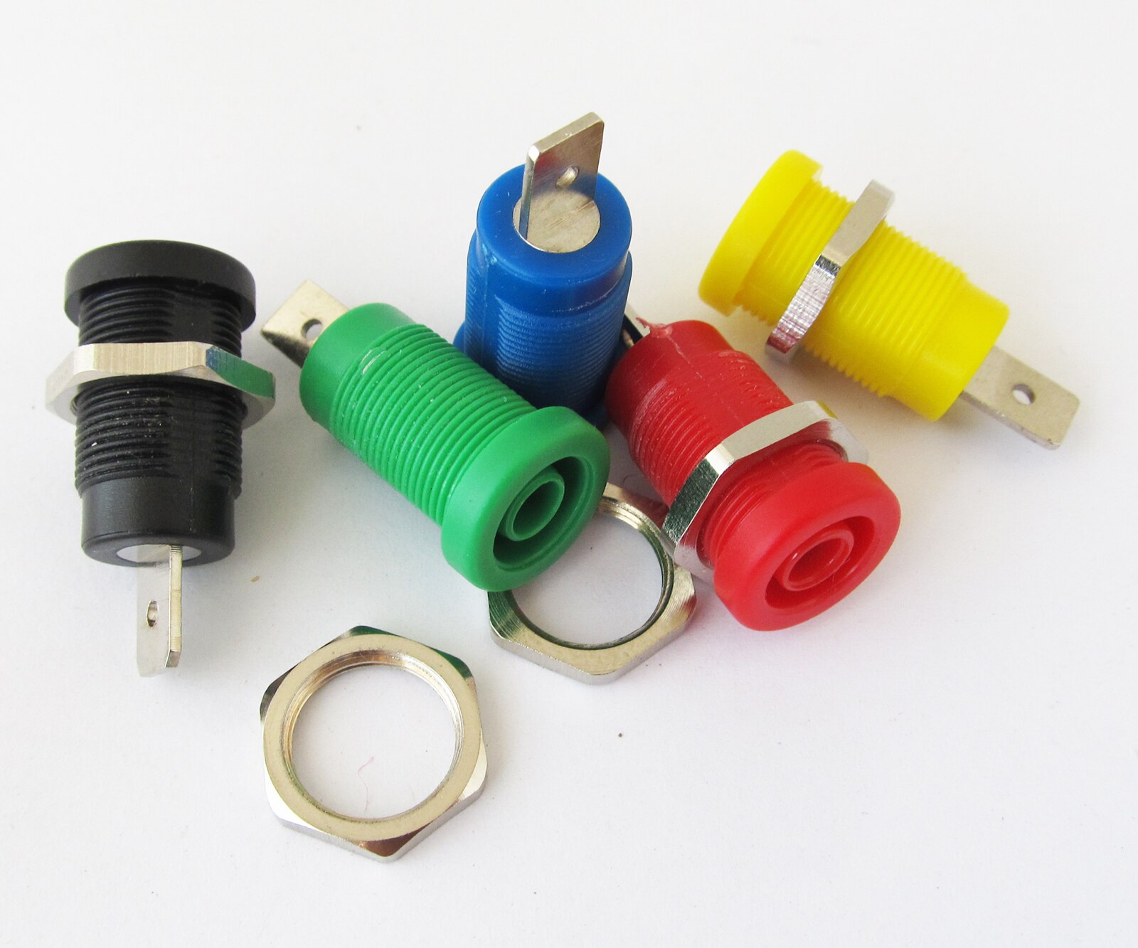 Optional quantity 5 colors Binding Post Banana Jack Hex Screw for 4mm safety Protection plug