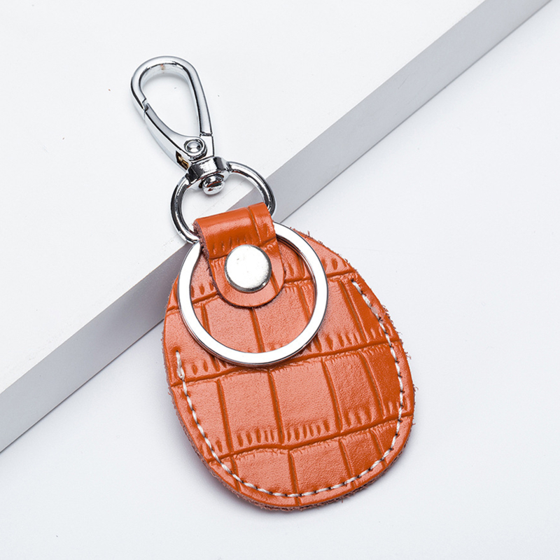 Pu Lederen Card Cover Voor Starline S96 Alarm Tag Intercom Sleutel Toegang Entree Kaart Set Autosleutel Houder Guard Kaart protecter: orange