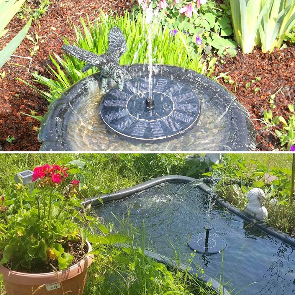 Vogel Bad Fontein Zonne-energie Drijvende Vogel Bad Water Panel Fontein Pomp Voor Zwembad Vijver Tuin Decoratie