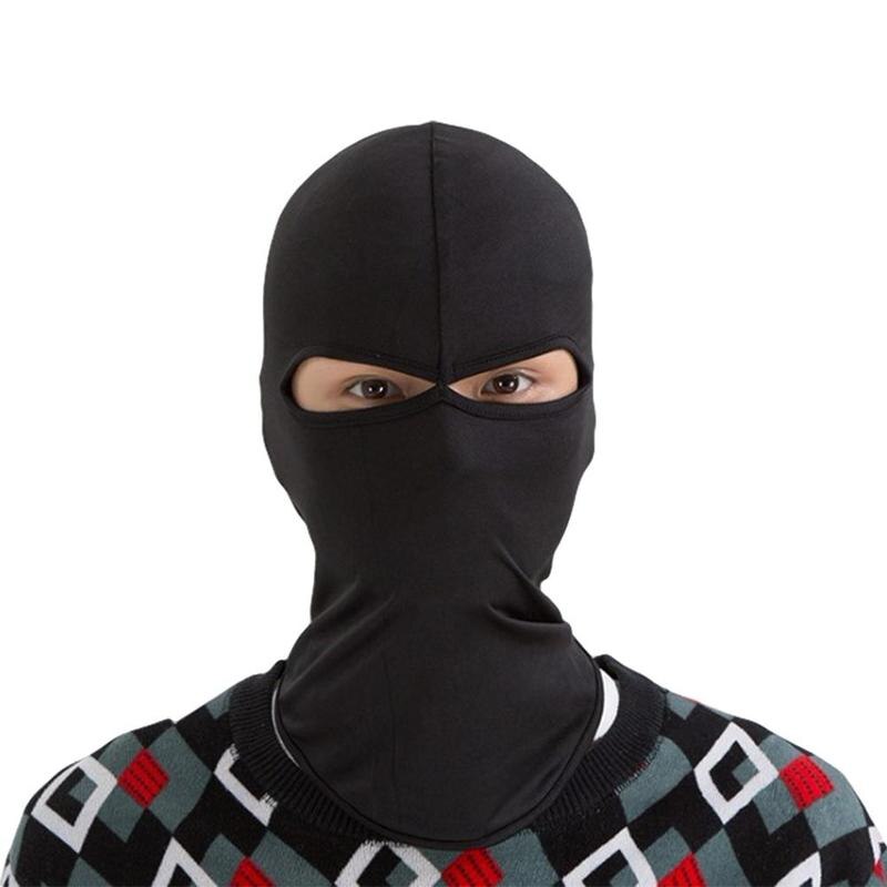 Máscara protectora para el sol para deportes al aire libre, mascarilla para motocicleta con doble juego CS, ventilación a prueba de polvo para cabeza de acción, agujero de una guerra B9L0: B