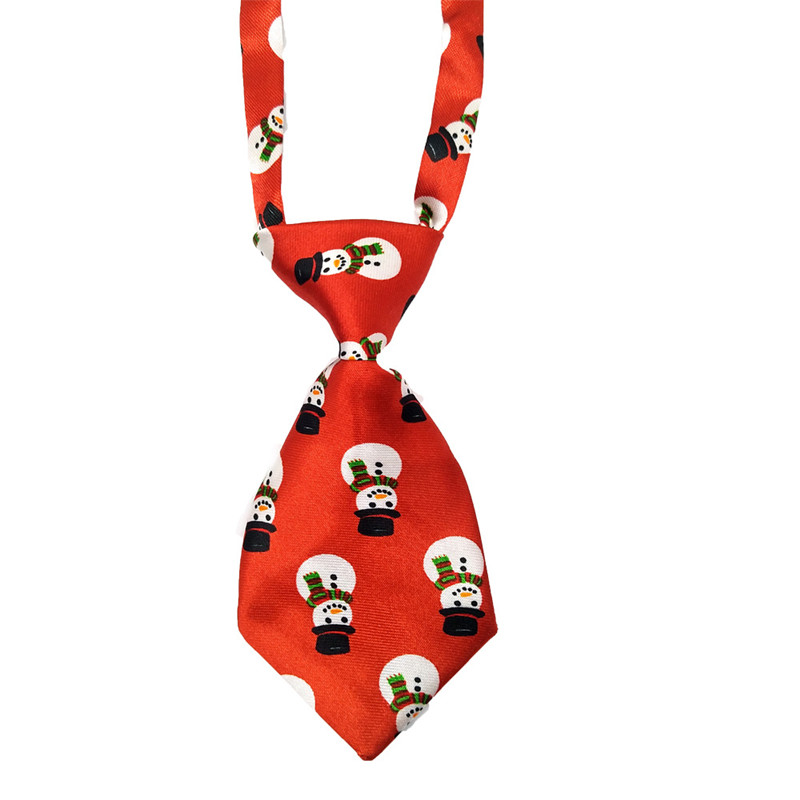 1Pc Kerst Hals Tie Verstelbare Leuke Cartoon Gedrukt Hond Kat Pet Tie Puppy Speelgoed Grooming Strikje Stropdas Kleding: Snowman