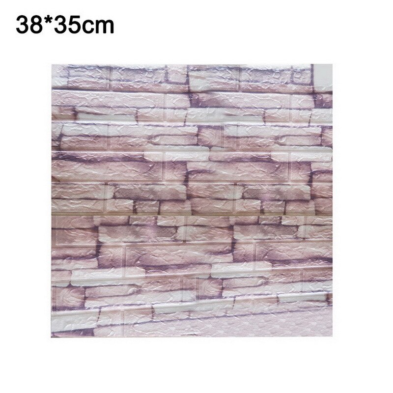 1pcs 3D Brick Wallpaper Waterproof Waterproof Contact Paper Doors For Living Room Bedroom Background Foam Wall Decoration: A Roman Grey Brick