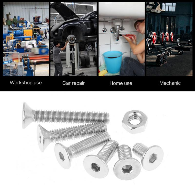  180pcs M4 Bolts And Nuts 304 Stainless Steel Flat – Grandado Bildidee 