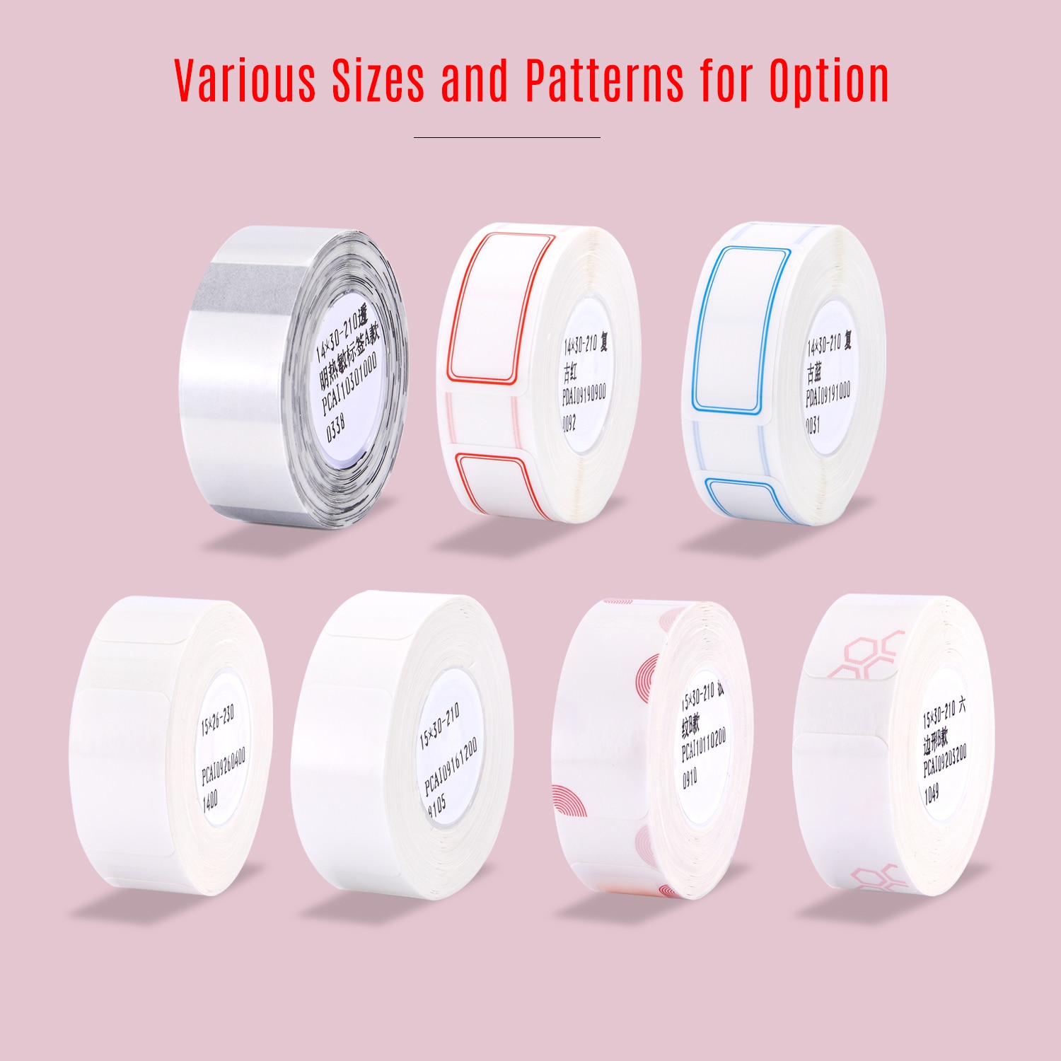 Waterproof Tear Resistant 14*30mm 210pcs/roll Thermal Printing Label Paper Barcode Price Size Name Blank Labels for Organizer