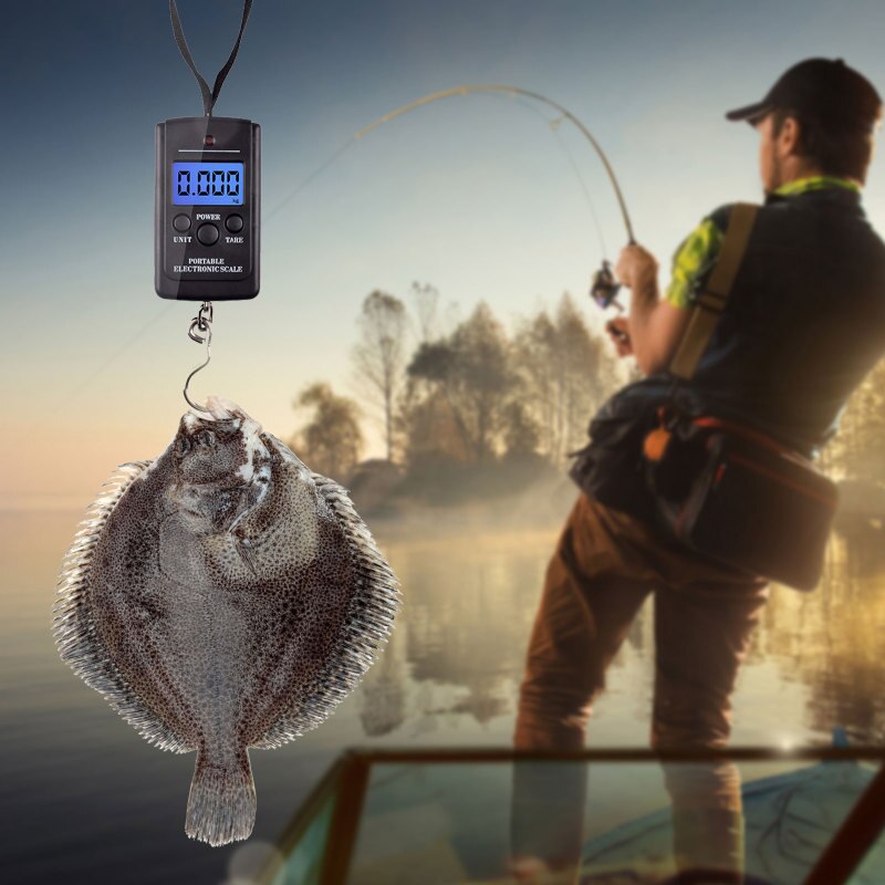 40kg X 5g Mini Digital Fishing Scale for Fishing Luggage Travel Weighting Steelyard Hanging Electronic Hook Fishing Scale