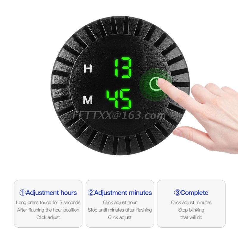 Reloj Digital táctil para coche, dispositivo electrónico con pantalla LED, resistente al agua, 12V/24V, para barco y motocicleta