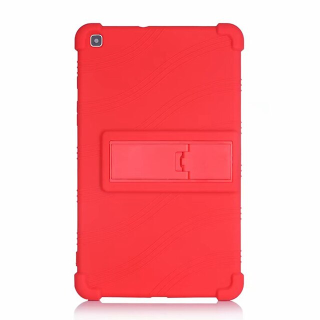 Zachte Siliconen Kinderen Case Voor Samsung Galaxy Tab Een 8.0 SM-T290 SM-T295 SM-T297 Tablet Funda Shockproof Cover Met Kickstand: Red