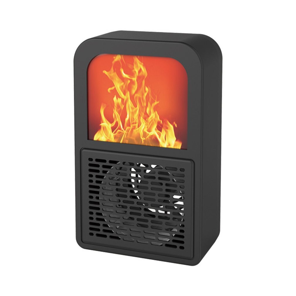 Portable Fan Office Bedroom Electronic Fireplace Heater 3D Flame Heater Home Desktop Heater