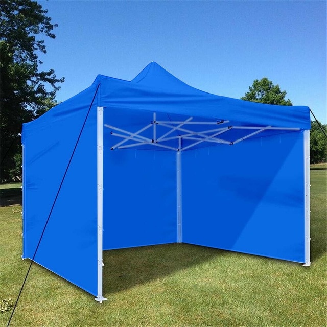3x3m Oxford Cloth Party Tent Side Walls Waterproof Garden Patio Outdoor Canopy Sun Wall Sunshade Shelter Tarp Sidewall Sunshade: Blue