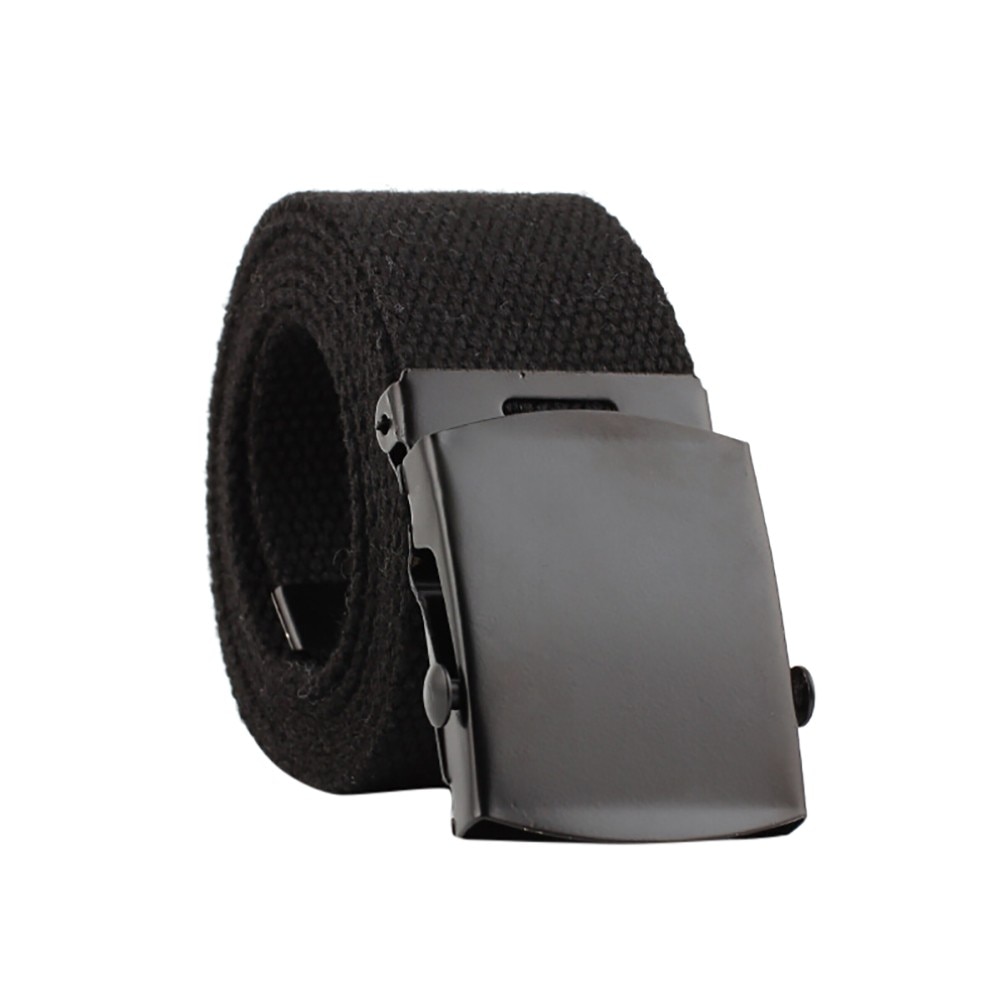 Automatische Gesp Canvas Riem Mannen Vrouwen Mode Nylon Riem Unisex Outdoor Casual Riemen Man Wandelen Training Riemen: Black
