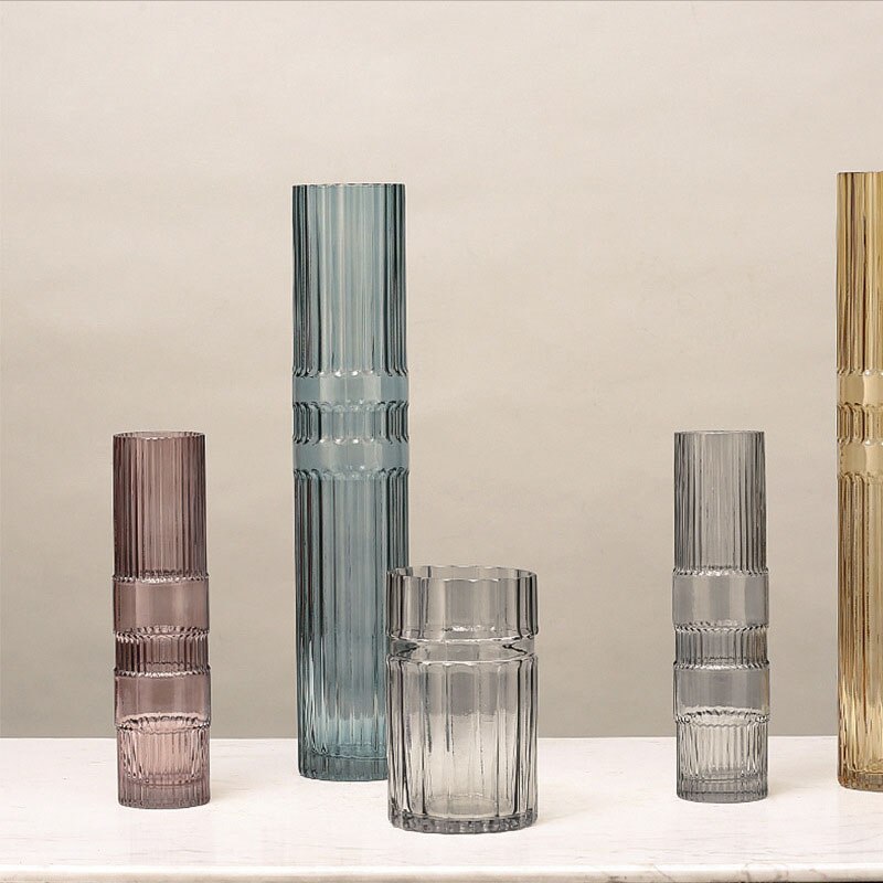 Home Decoration Flower Vase High Glass Vase Fydroponics Desktop Decoration Flower Arrangement Wedding Decoration Vases Ornaments