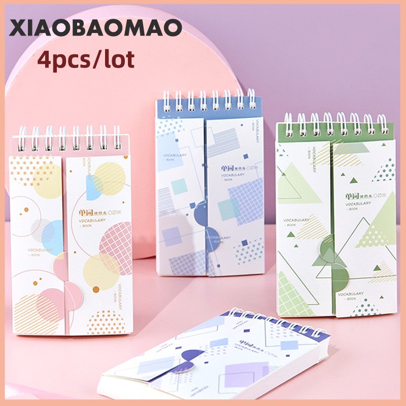 4pcs/lot School Stationery Mini Words Book Vocabulary Notebook language learning memory book small wordbook