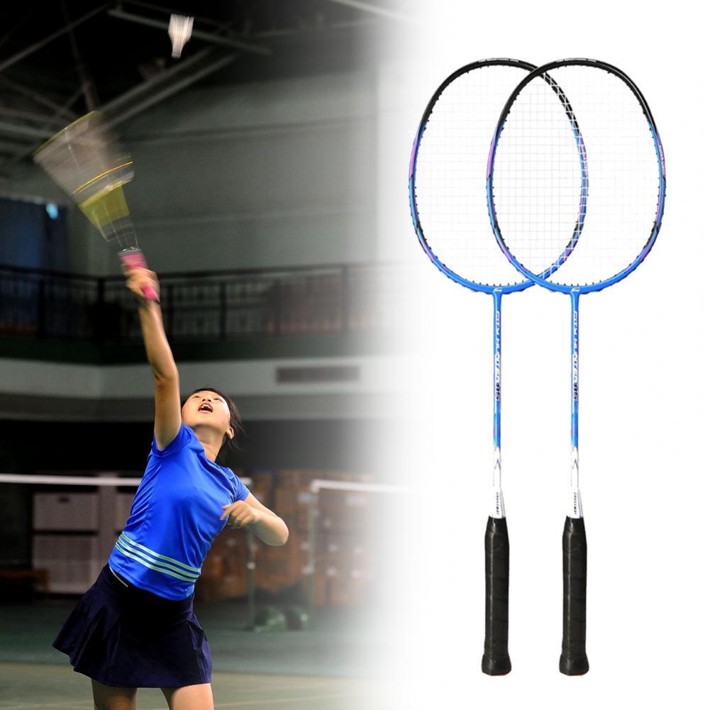 1 Set Great Badminton Rackets Set Portable Badminton Racquet Set Comfortable to Grip for Indoor
