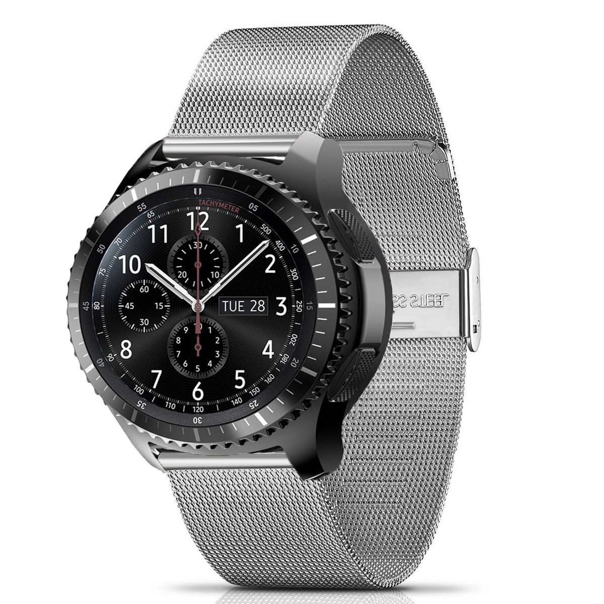 22mm milalainen silmukkahihna samsung gear  s3 frontier/classic kellon ranneke huawei gt ruostumattomasta teräksestä valmistettu ranneke galaxy watch 46mm